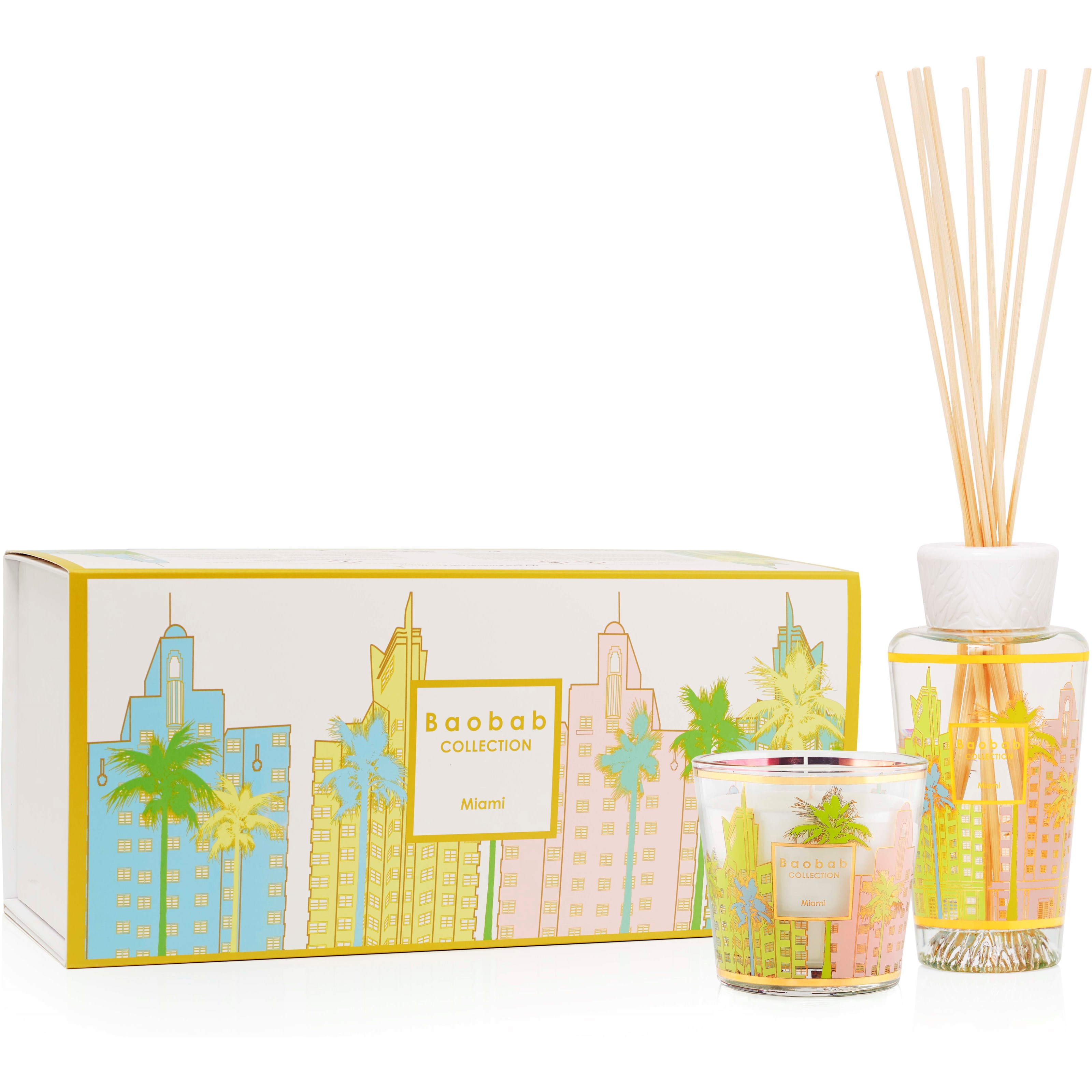 Läs mer om Baobab Collection Miami Gift Box Fragranced Candle + Diffuser