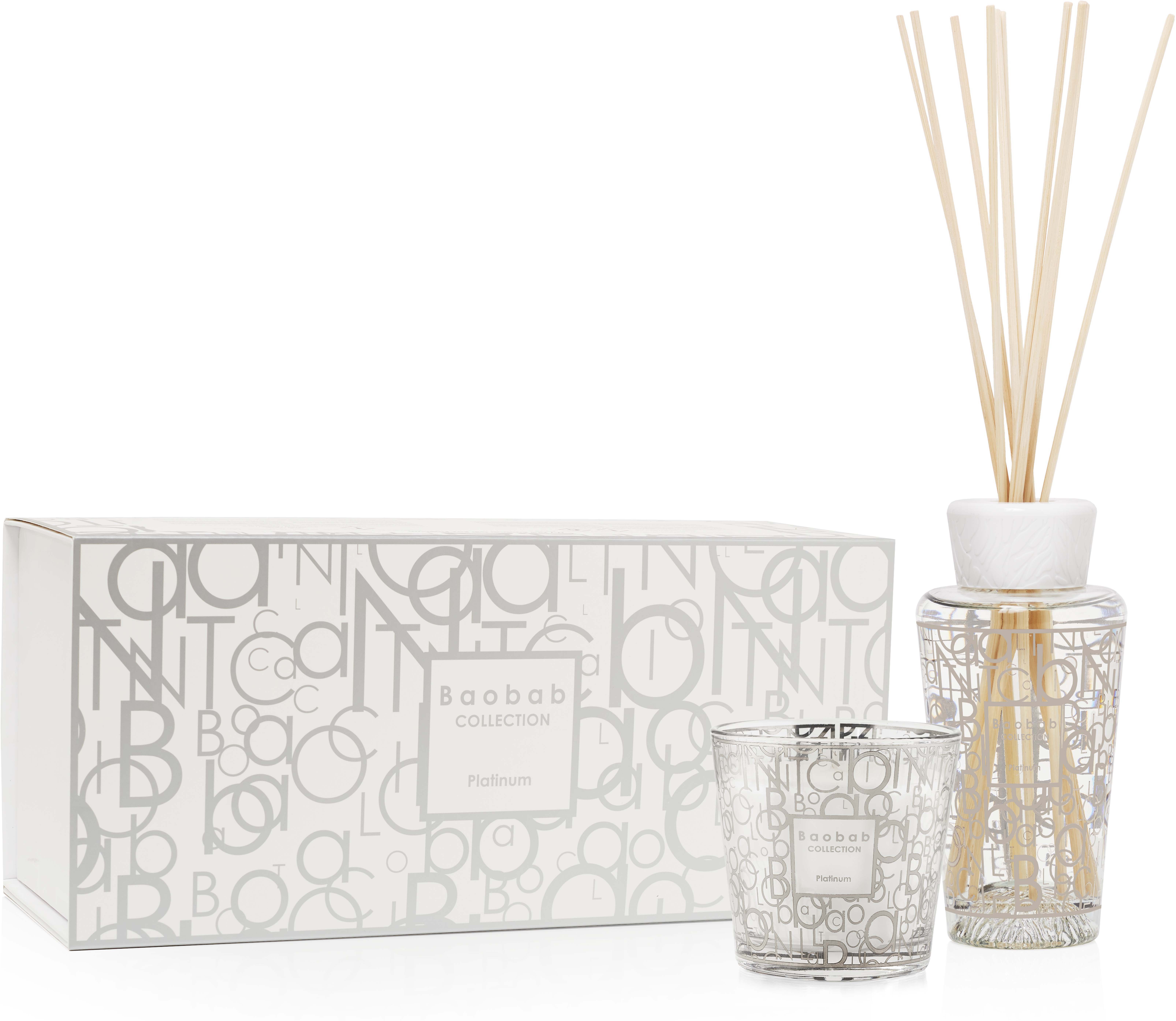Baobab Collection Platinum Gift Box Fragranced Candle + Diffuser