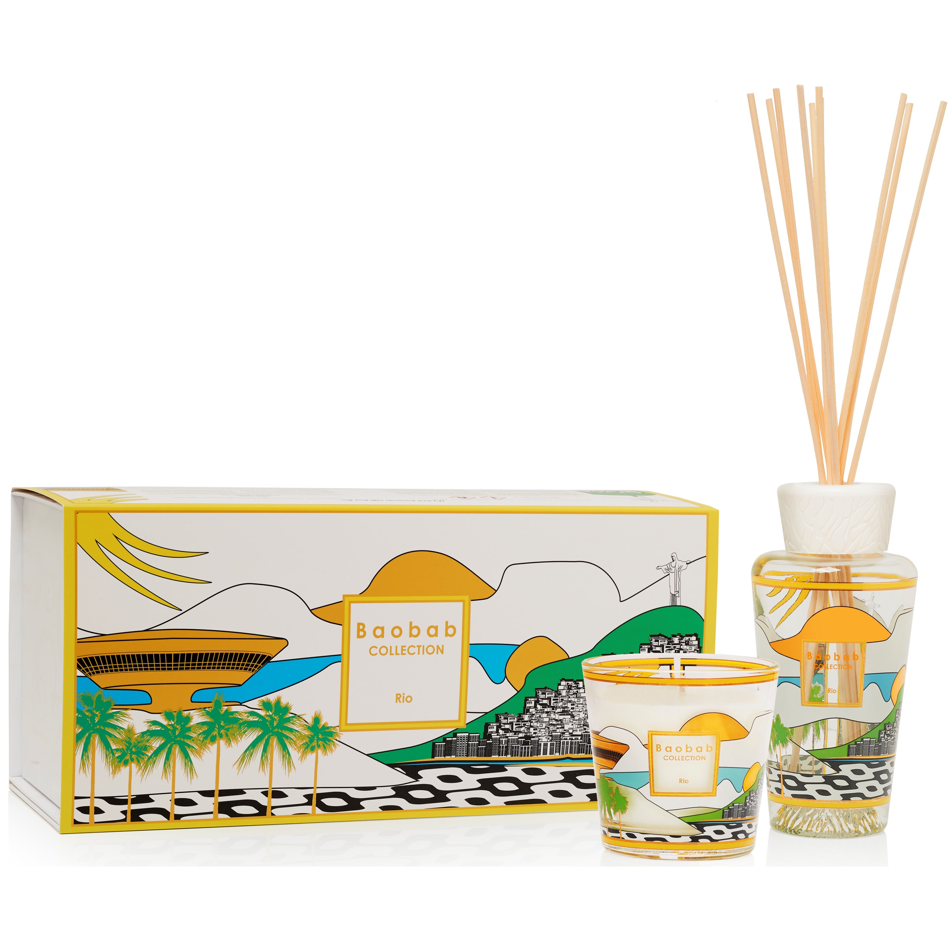 Baobab Collection Rio Gift Box Fragranced Candle + Diffuser