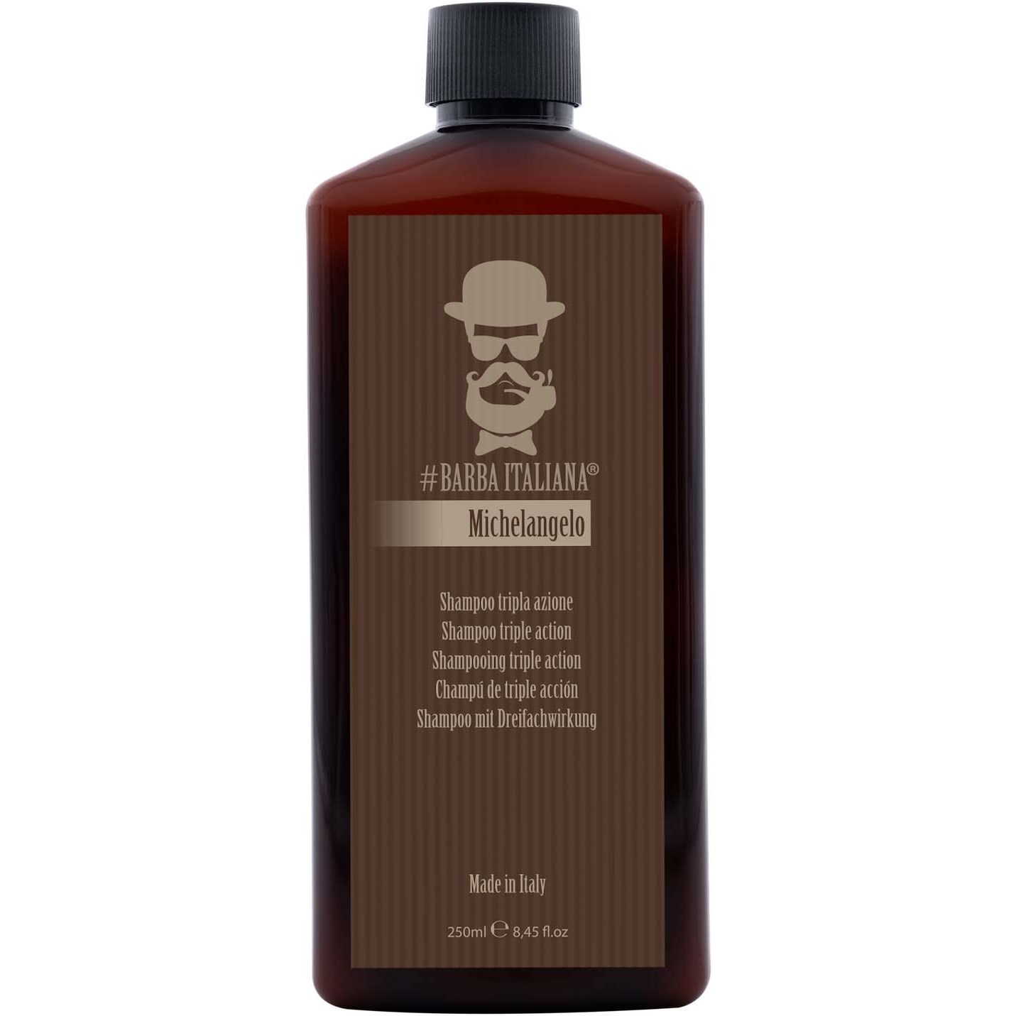 Läs mer om Barba Italiana MICHELANGELO Triple action shampoo 250 ml