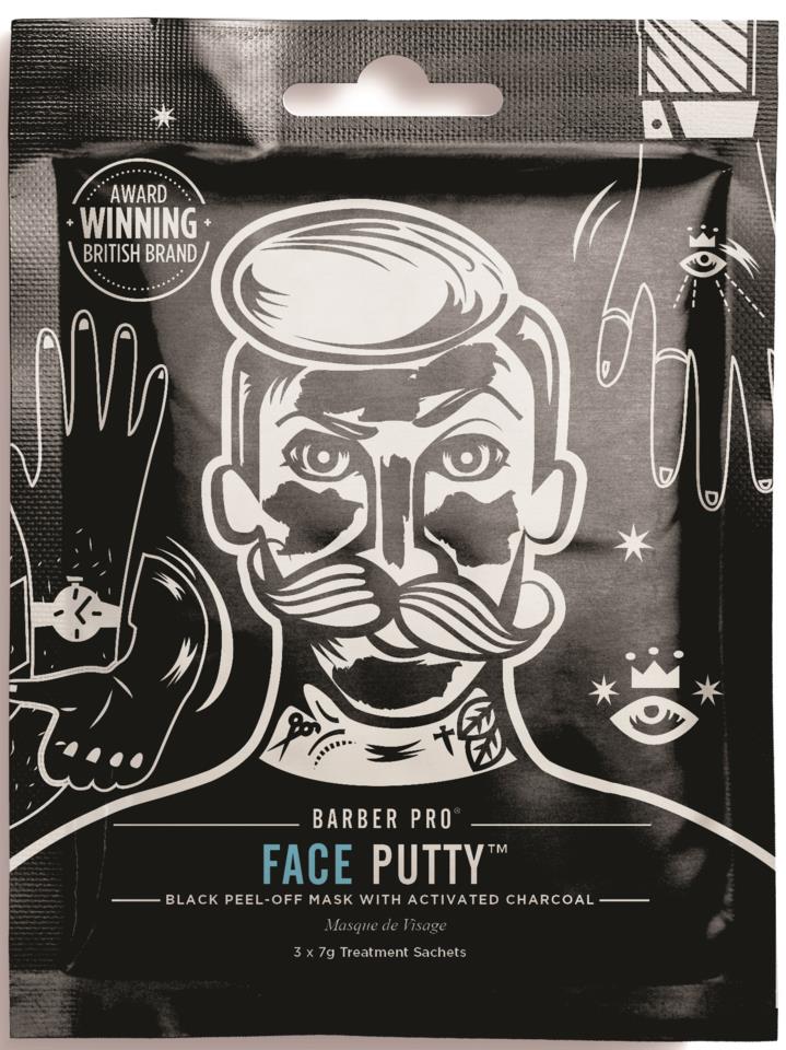 Barber pro Face Putty Black Peel-Off Mask With Activated Charcoal