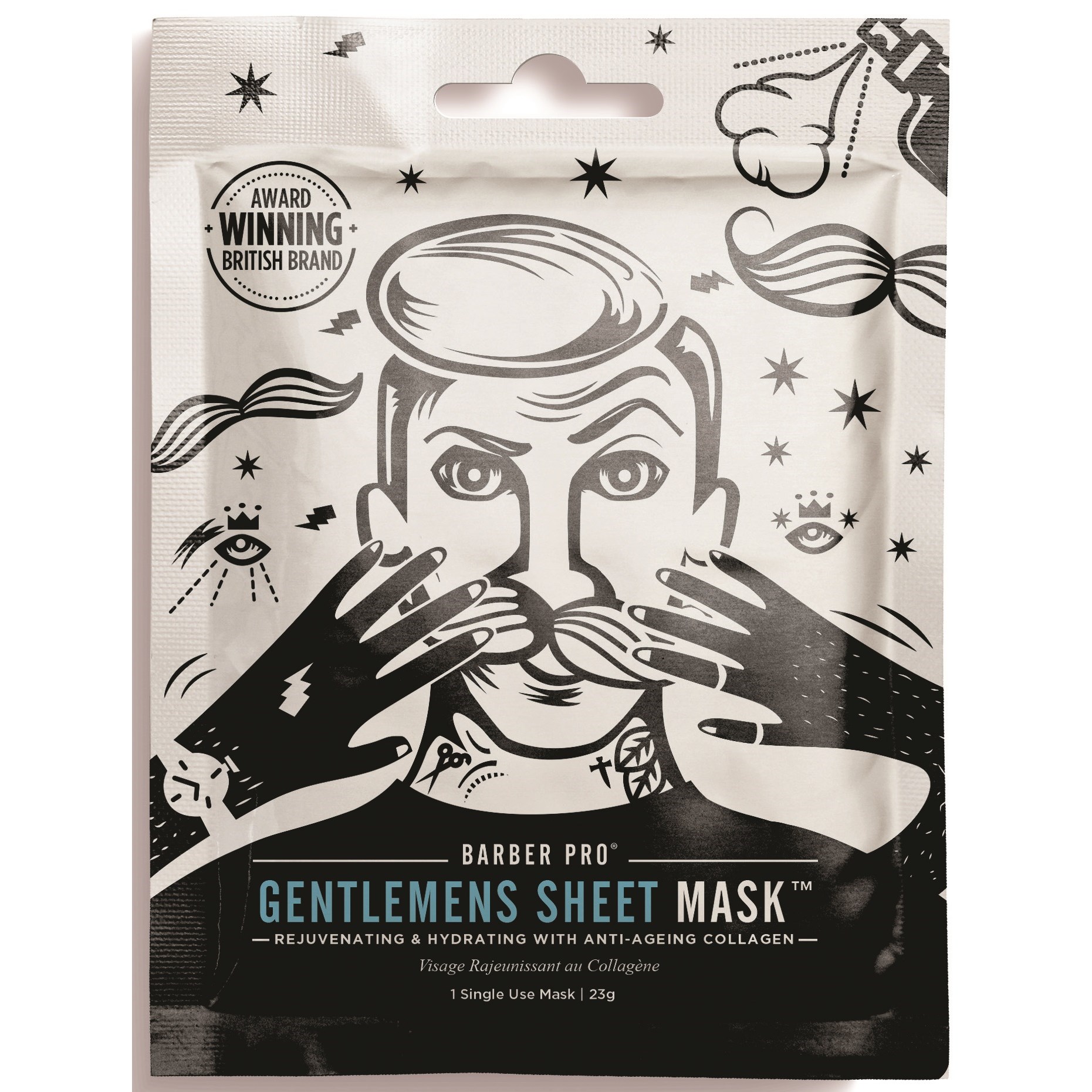 Bilde av Barber Pro Gentlemen’s Sheet Mask With Anti-ageing Collagen