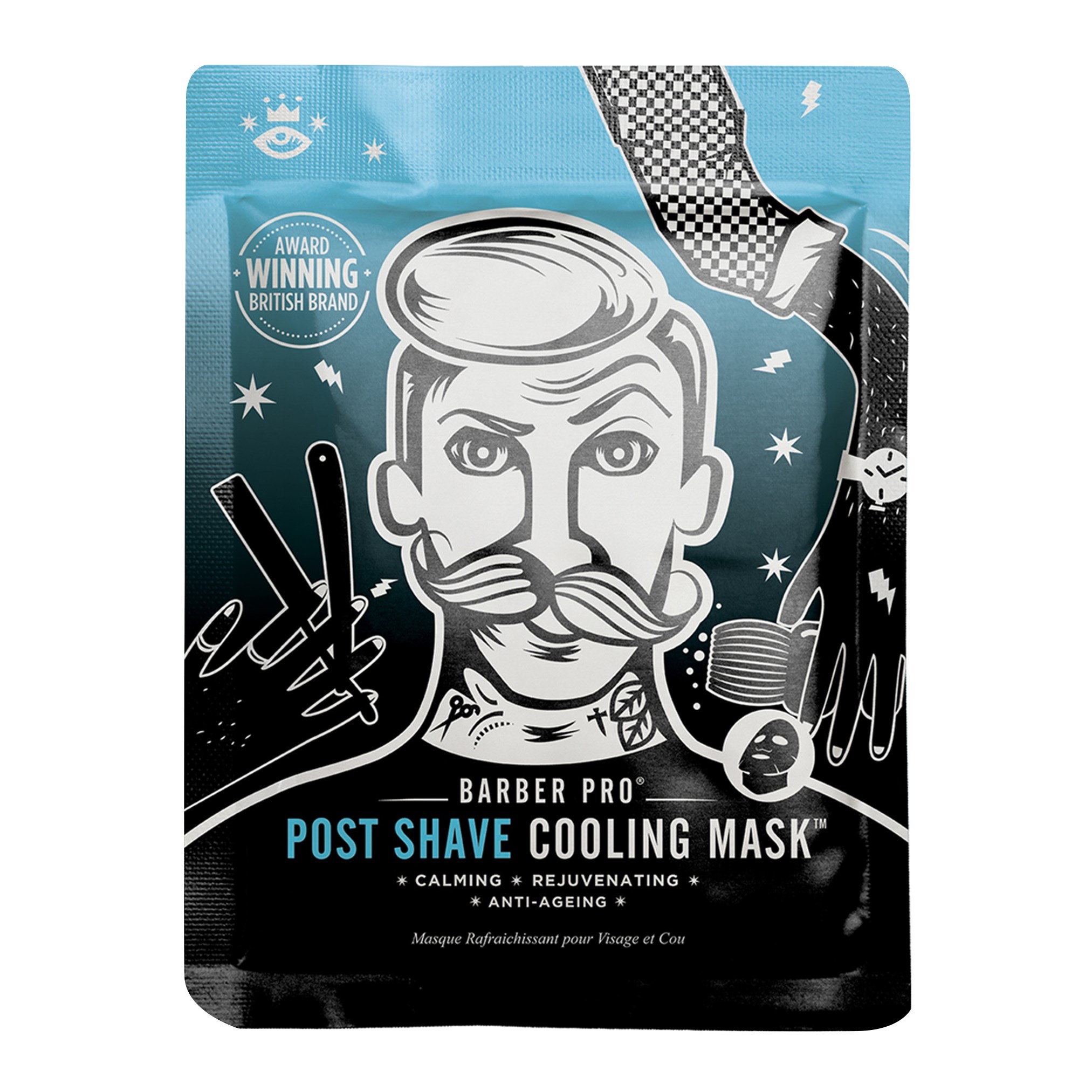 Bilde av Barber Pro Post Shave Cooling Mask With Anti-aging Collagen