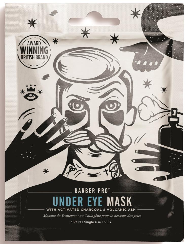 Barber pro Under Eye Mask With Activated Charcoal & Volcanic Ash