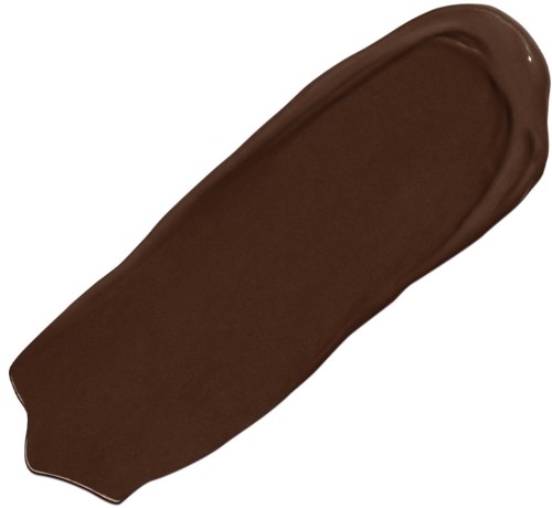 En sträng med smält choklad med slät yta och rundade kanter.