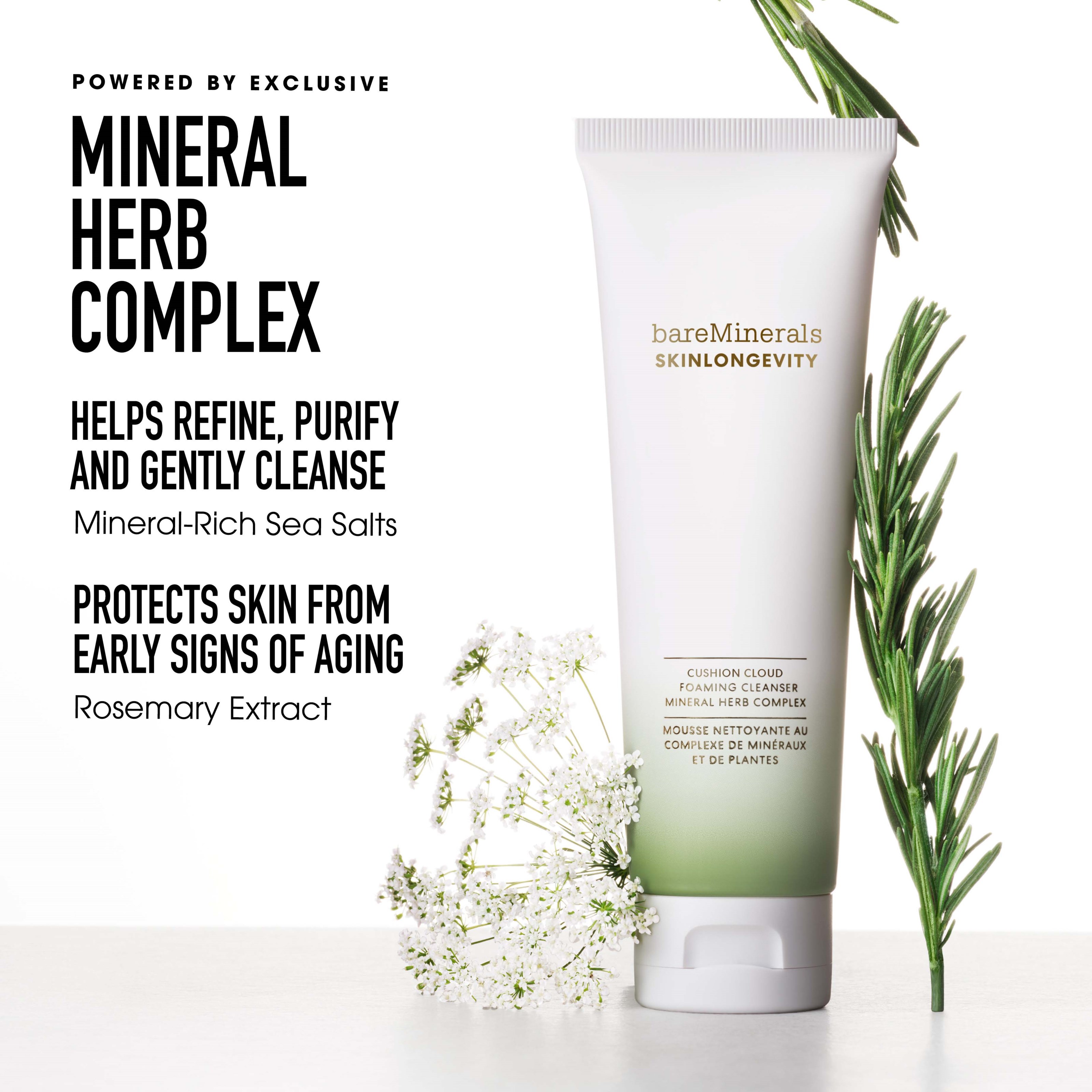 bareMinerals SKINLONGEVITY Cushion Cloud Foaming Cleanser 120 ml (obrázok 3)