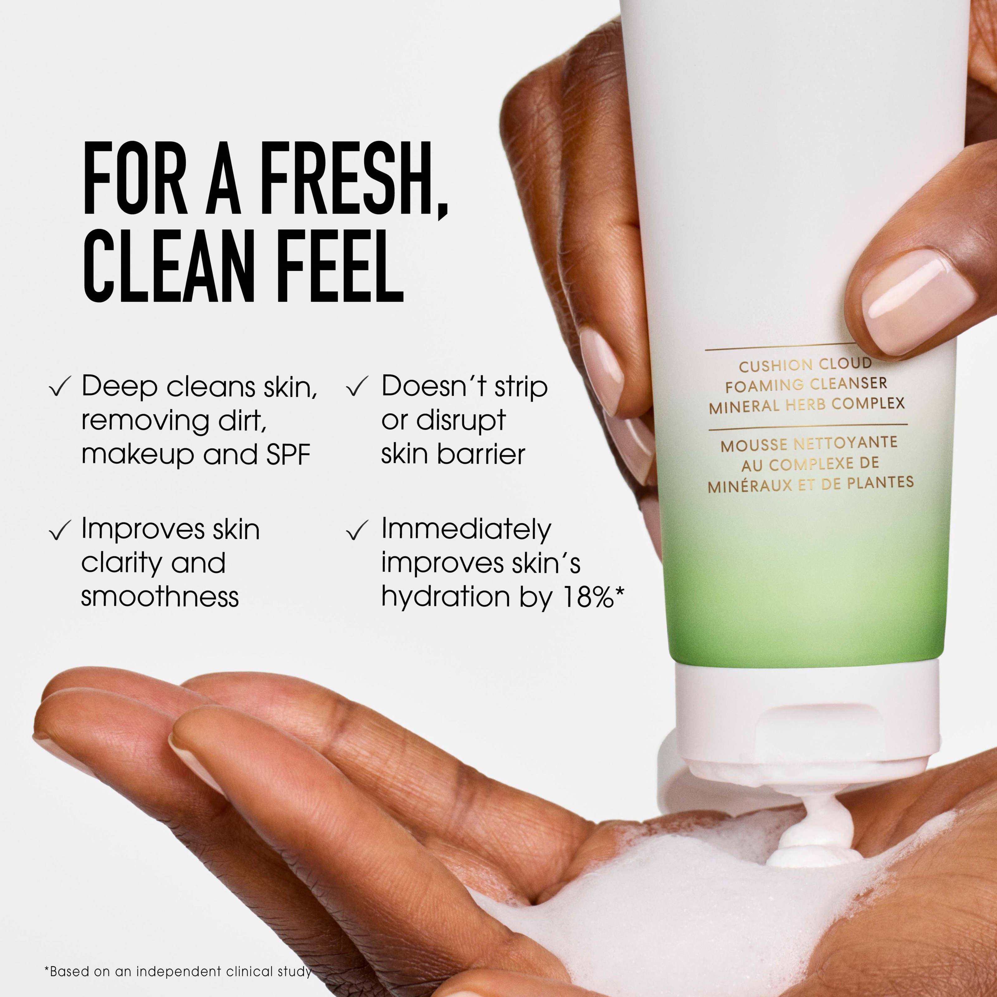 bareMinerals SKINLONGEVITY Cushion Cloud Foaming Cleanser 120 ml (obrázok 5)