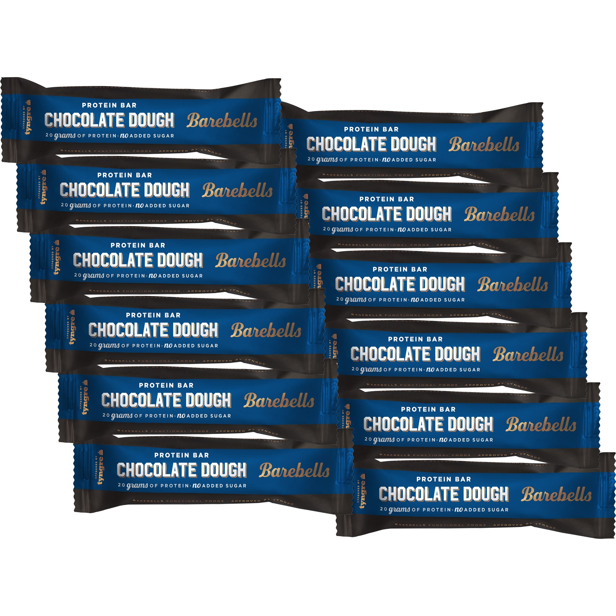 Barebells Orginal Bars Protein Bar Chocolate Dough 12-Pack