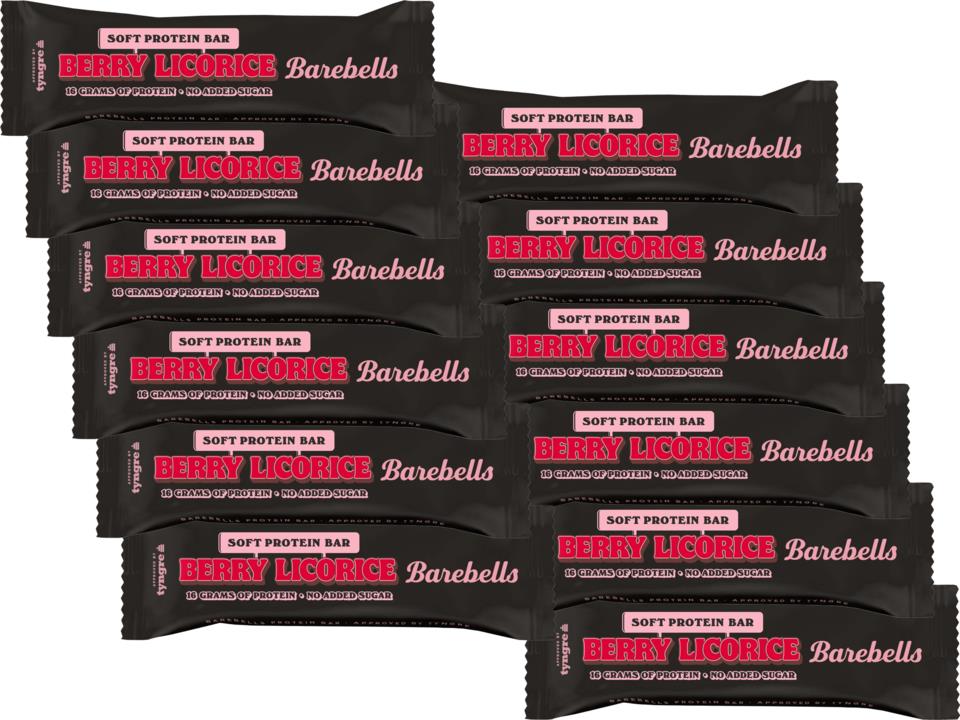 Barebells Soft Bar Berry Licorice 12-Pack
