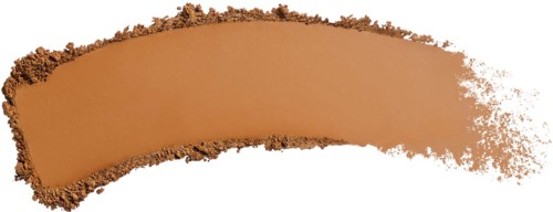 A brown makeup or contour stick with a smudged, creamy texture.