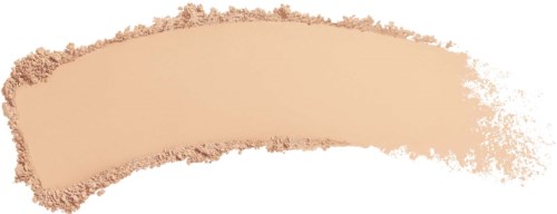 En beige pulver spridd i en kurvad form på en vit bakgrund.