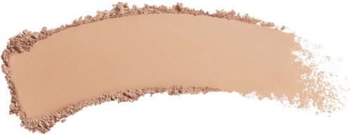 A beige powder spread in a curved line with a partly broken edge on a white background.