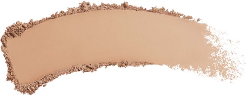 A beige powder spread in a smooth, curved line on a white background.