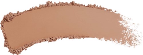 A strip of beige powder, with a rough edge, on a black background.