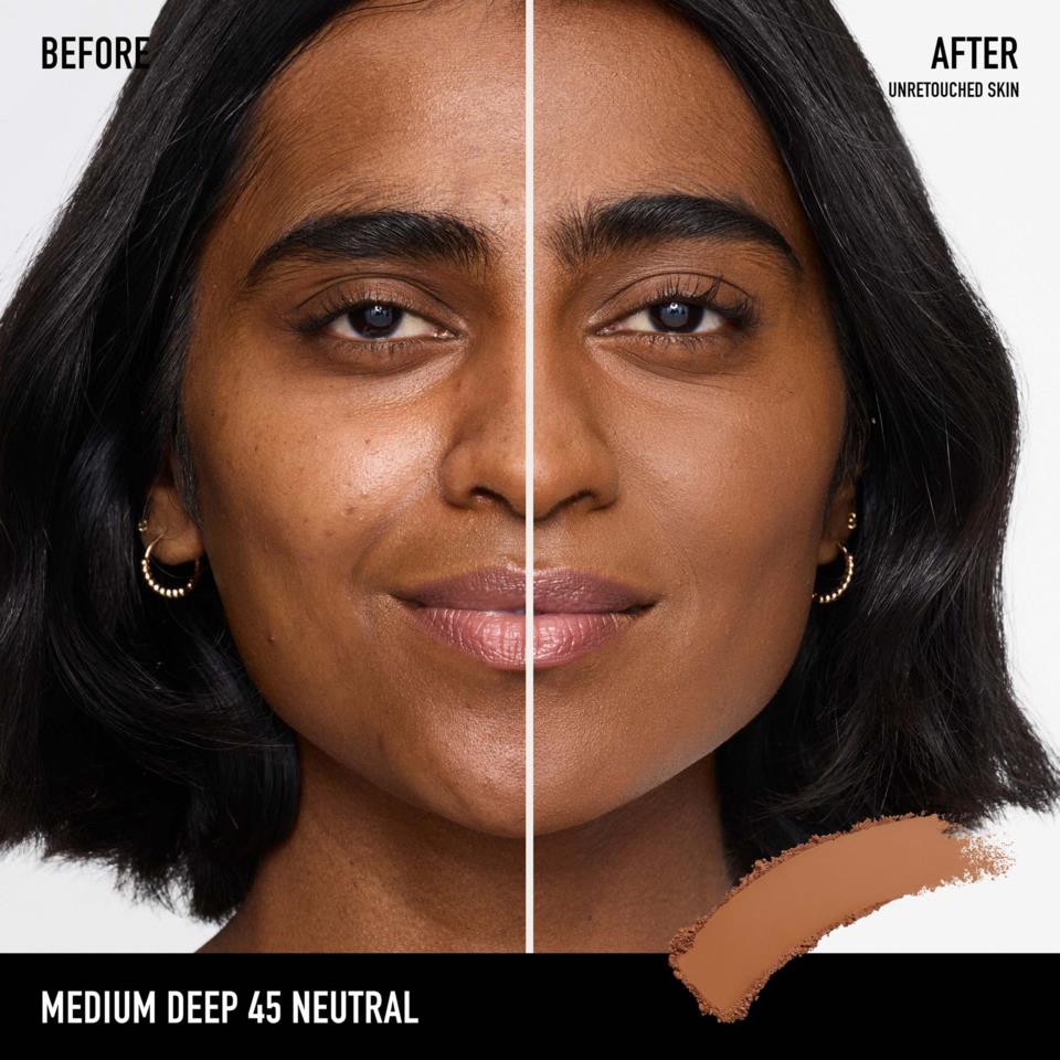 bareMinerals BarePro 24H Skin-Perfecting Pressed Powder Medium Deep 45 ...