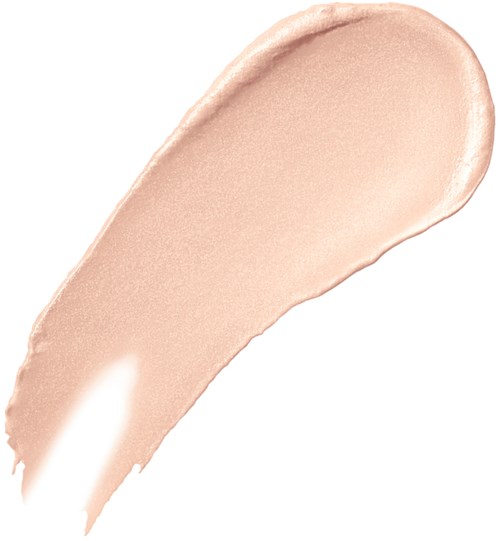 Et strøg af lys rosa kosmetikprodukt, sandsynligvis foundation eller blush, med en glat, cremet tekstur.