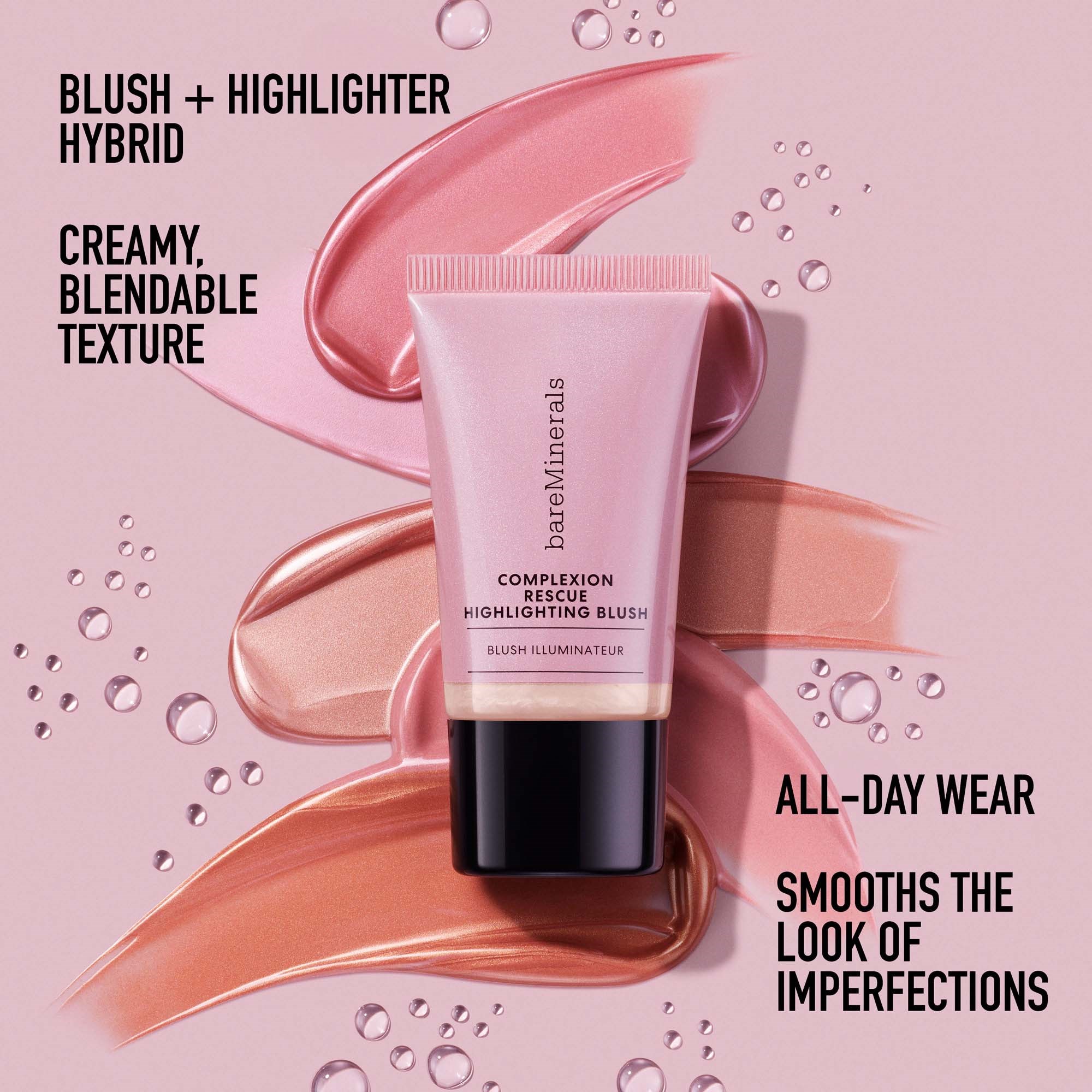 bareMinerals COMPLEXION RESCUE Highlighting Blush Pink Glow (obrázok 6)