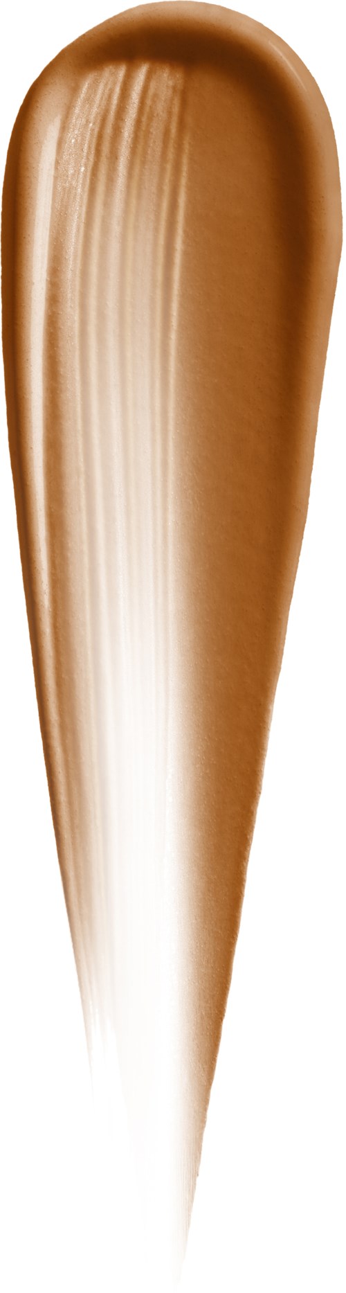 A streak of beige and white foundation or concealer with a smoothed, blended texture.