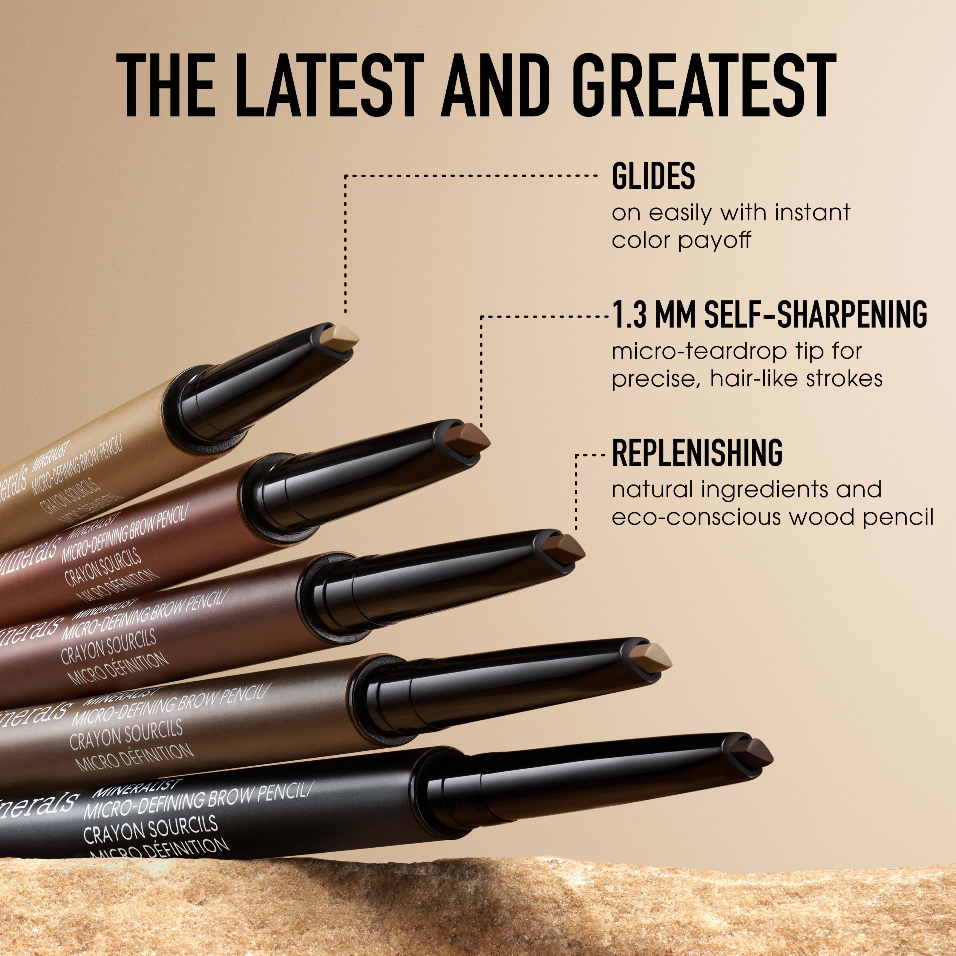 bareMinerals MINERALIST Micro-Defining Eyebrow Pencil Coffee (obrázok 5)