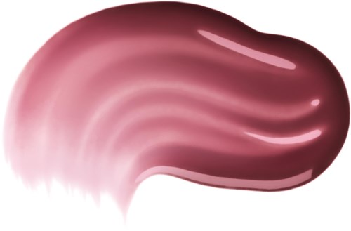 En mjuk rosa och lila klump med glänsande, slät yta och milda ränder.