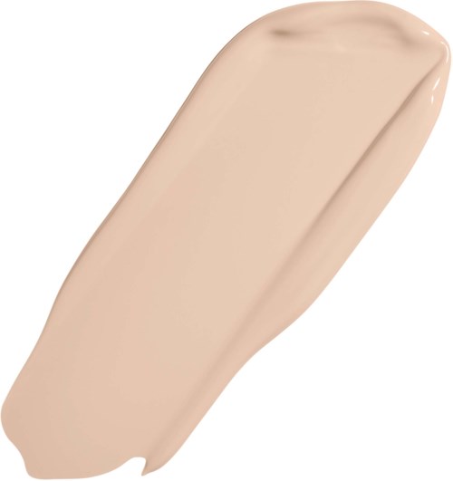 En beige flytande foundation eller makeupprodukt med en slät, krämig konsistens.