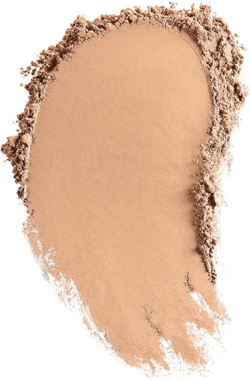Ein Stich aus beige-weißem Puder mit unregelmäßigen Kanten, hauptsächlich in der Mitte und unten rechts.