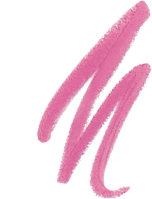 Rosa läppstift eller sminkstreck på vit bakgrund.