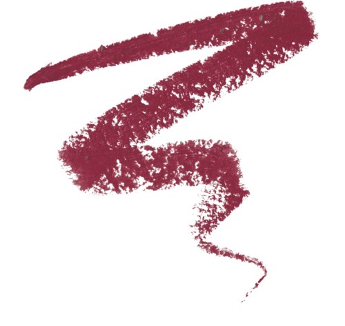 Red brush stroke in a zigzag pattern on a white background.