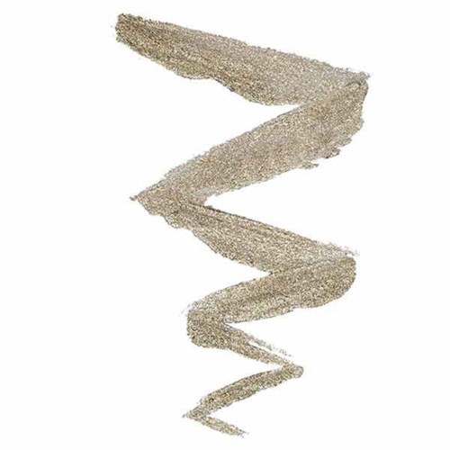 En beige zigzag-linje tegnet med en grov tekstur på hvid baggrund.