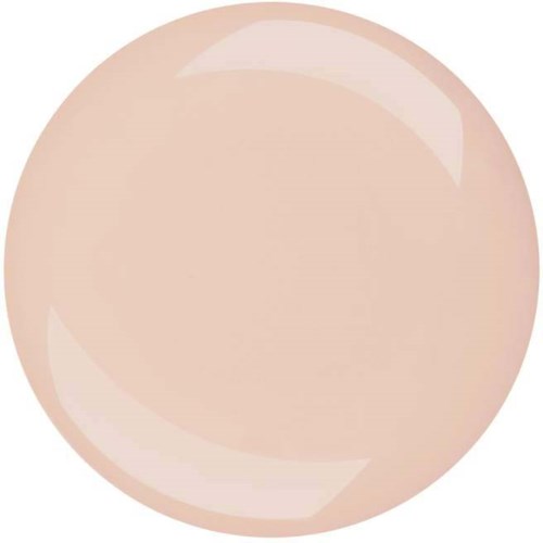En rund, skinnende rosa gjenstand som ligner en perle eller en glatt glasskule.