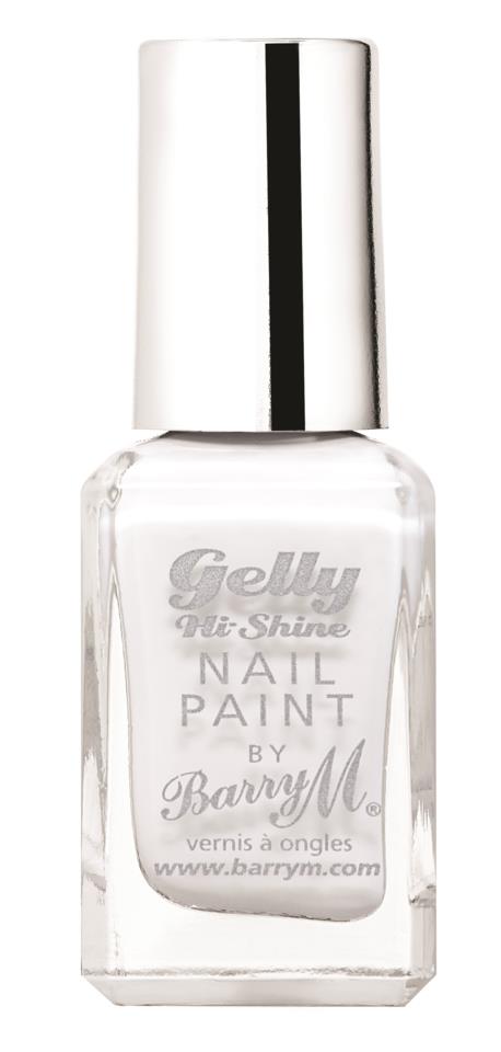 Barry M Gelly Hi Shine Nail Paint Cotton White