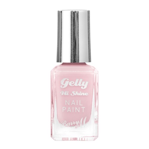 Rote Nagellackflasche mit silberner Kappe, beschriftet "Gelly Ni Shine Nail Paint".