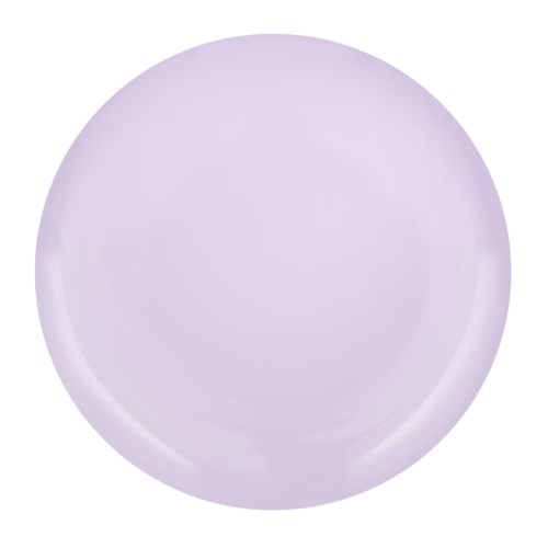 Eine einfache, runde, hellviolette Schale mit glatte Oberfläche und weichen Kanten.