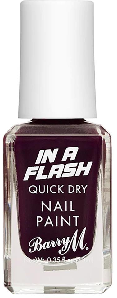 Barry M In A Flash Quick Dry Nail Paint Power Purple 10ml