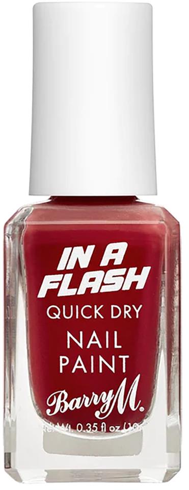 Barry M In A Flash Quick Dry Nail Paint Red Race 10ml