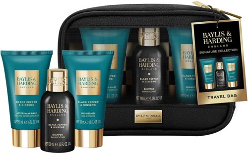 Baylis & Harding Black Pepper & Ginseng Men's Travel Bag Gift Set