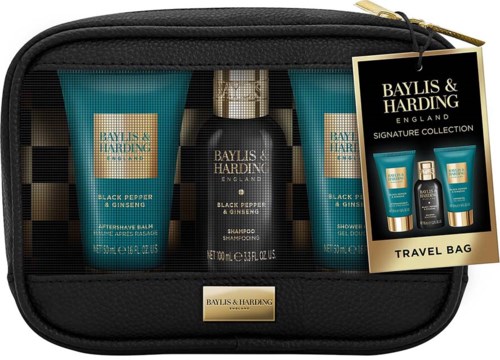 Baylis & Harding Black Pepper & Ginseng Men's Travel Bag Gift Set