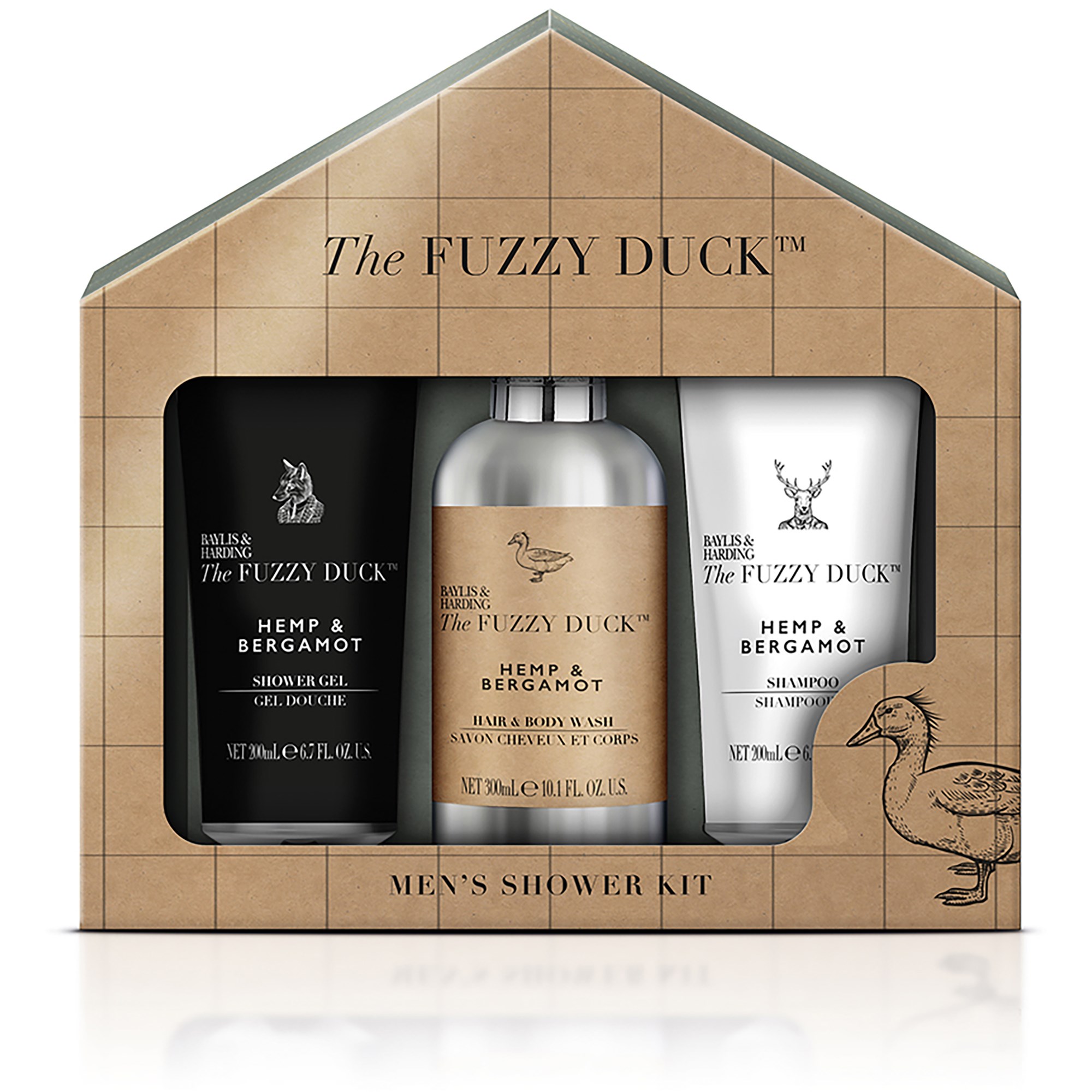 Baylis & Harding The Fuzzy Duck Men’s Hemp & Bergamot Hair & Body Trio