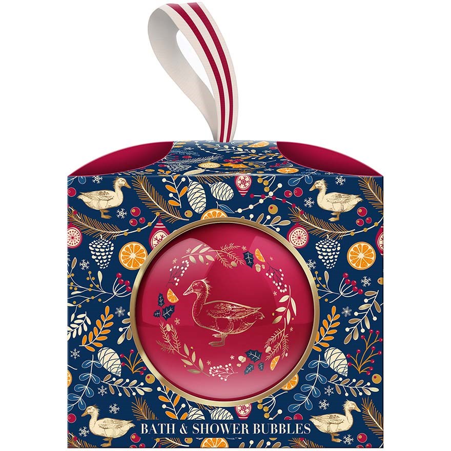 Baylis og Harding The Fuzzy Duck Winter Wonderland Festive Cranberry Fragranced Bath og Shower Bubbles 250 ml