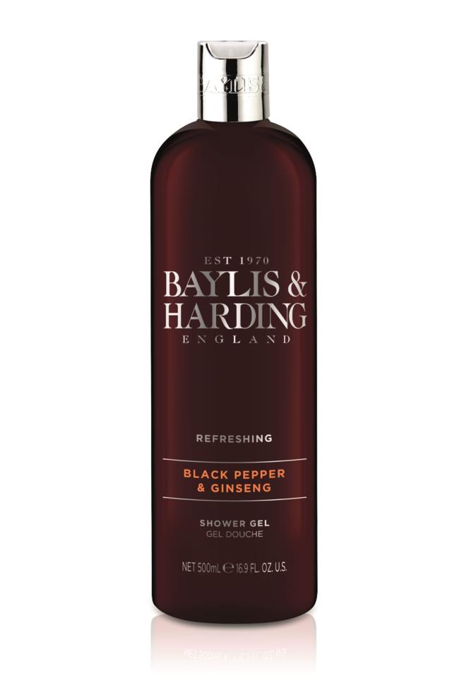 Baylis & Harding  Men's Black Pepper & Ginseng Shower Gel 500ml
