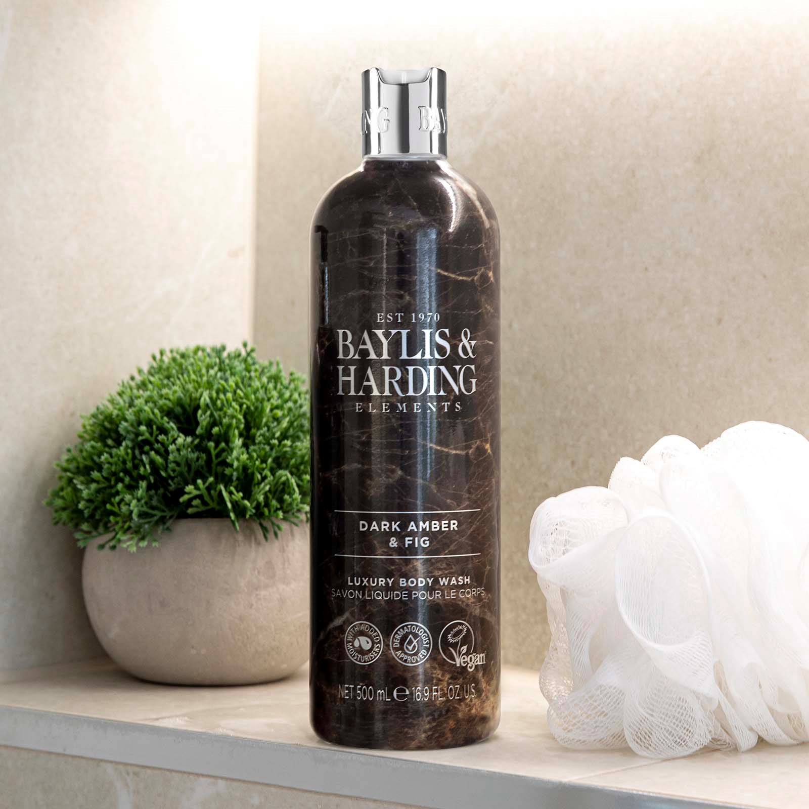 Alternativ bild 1 för Baylis & Harding Elements Dark Amber & Fig Body Wash 500 ml