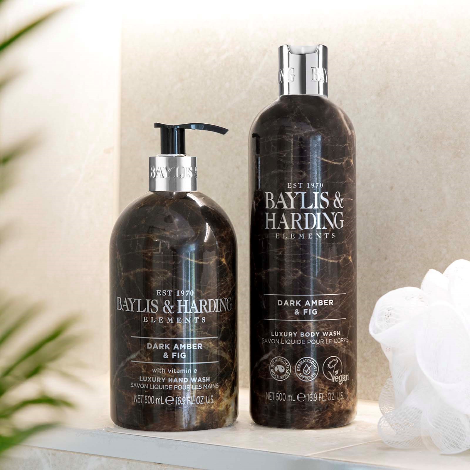 Baylis & Harding Elements Dark Amber & Fig Body Wash 500ml - Mydło do (obrázok 4)