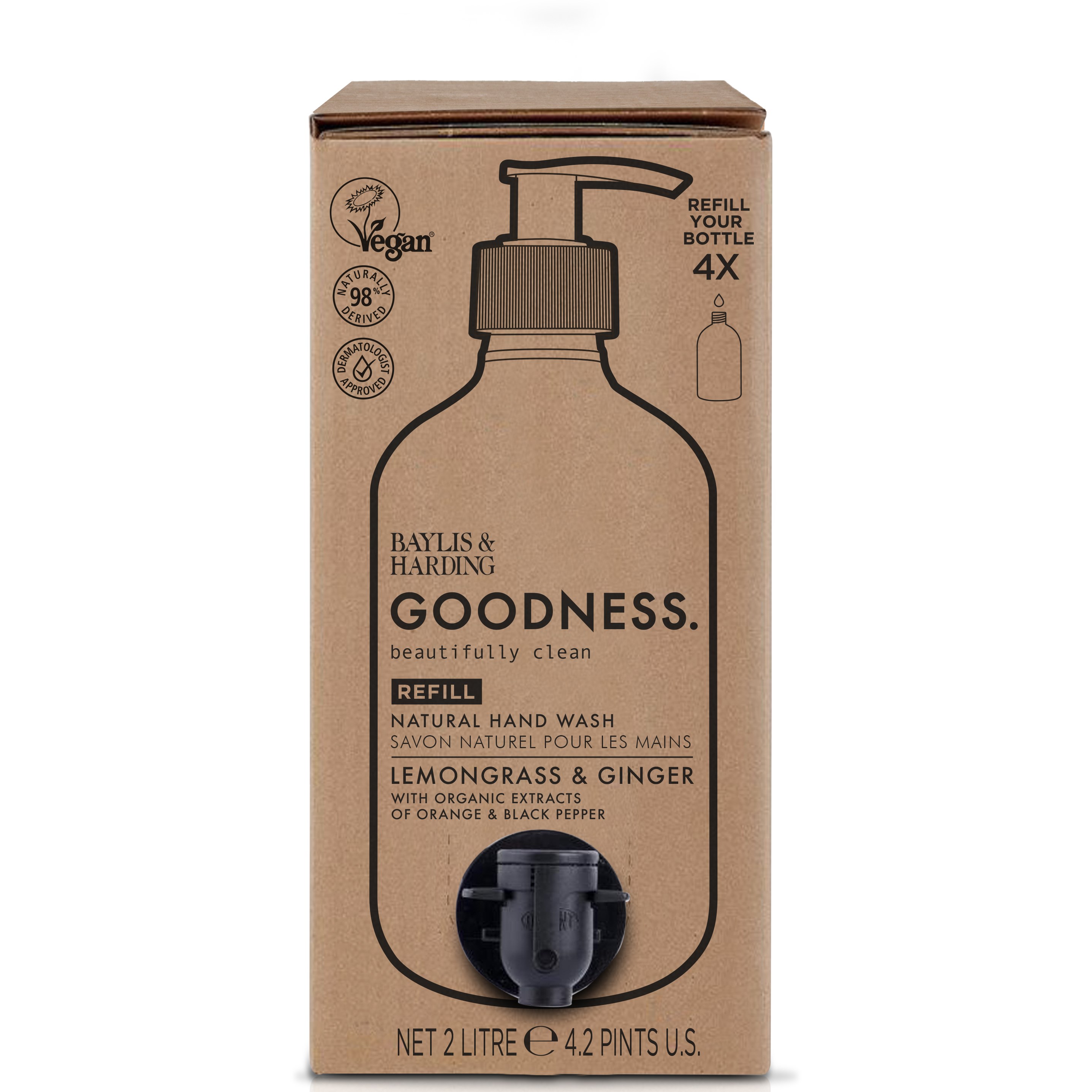Läs mer om Baylis & Harding Goodness Lemongrass & Ginger Hand Wash Refill 2000 ml