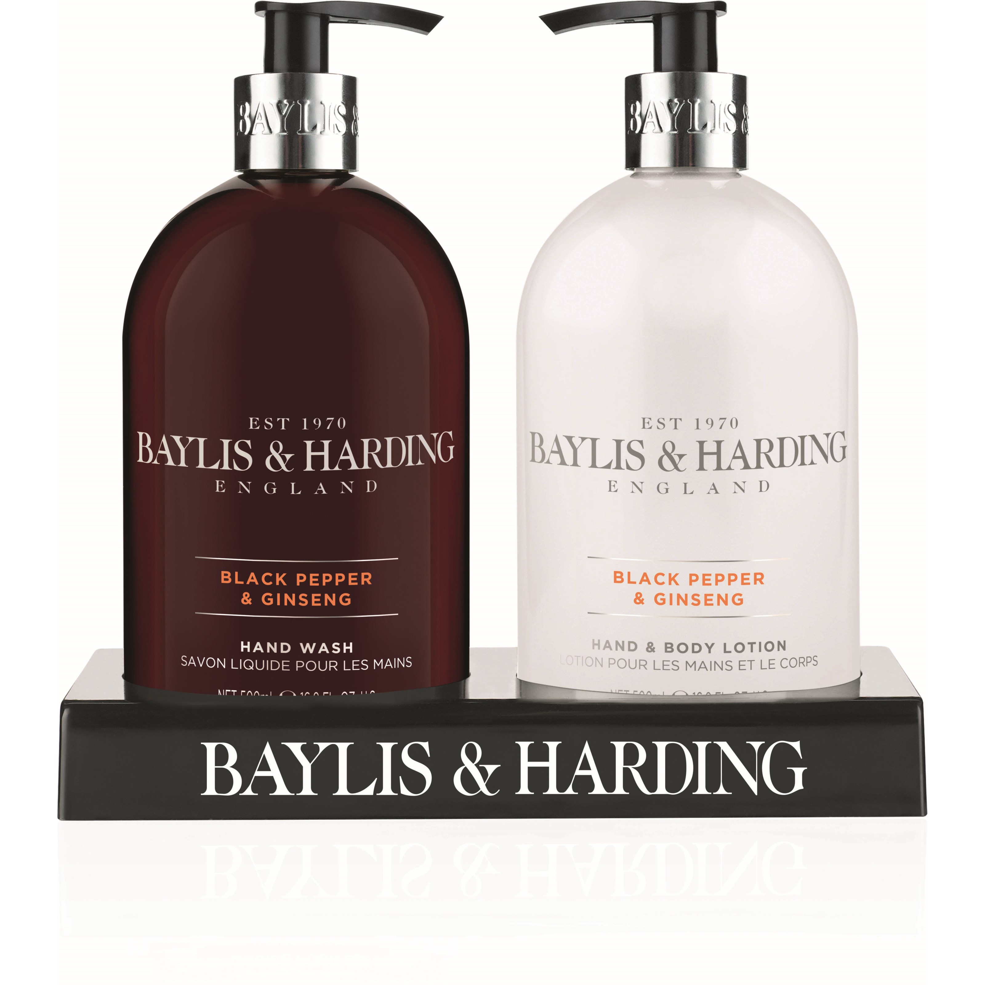 Läs mer om Baylis & Harding Mens Black Pepper & Ginseng 2 Bottle Set