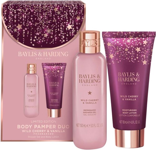 Baylis & Harding Wild Cherry & Vanilla Luxury Body Pamper Duo Gift Set