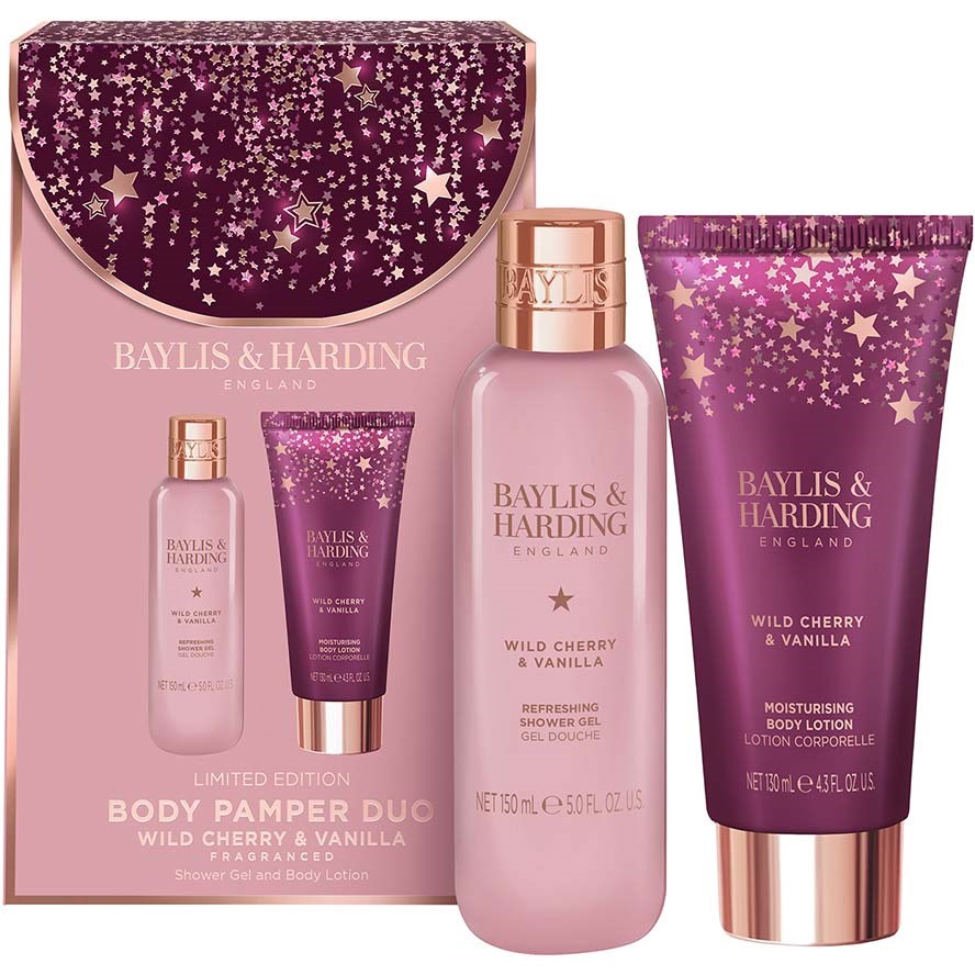 Baylis og Harding Wild Cherry og Vanilla Luxury Body Pamper Duo Gift Set