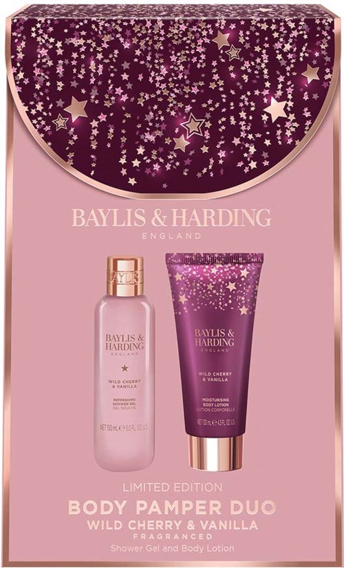 Baylis & Harding Wild Cherry & Vanilla Luxury Body Pamper Duo Gift Set