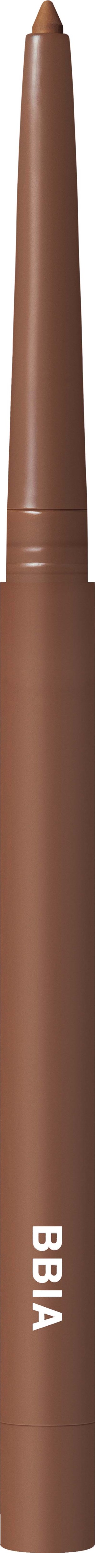 A brown pen labeled 'BIBA' with a fine tip, standing vertically.