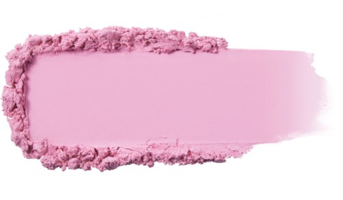 Pink powder and smear on a white background, with a rough border outline and a smooth central area.