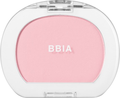Valko roosa poskipuna, jossa on BBIA-logo valkoisessa rasia.